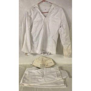 Vintage 1960's Vietnam Era USN Navy Whites Uniform Airman 1968 NAMED